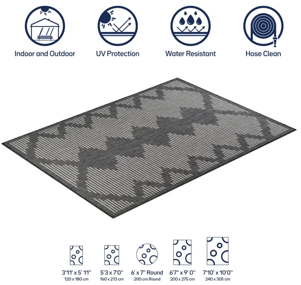 Waikiki Stripes Indoor/Outdoor Area Rug