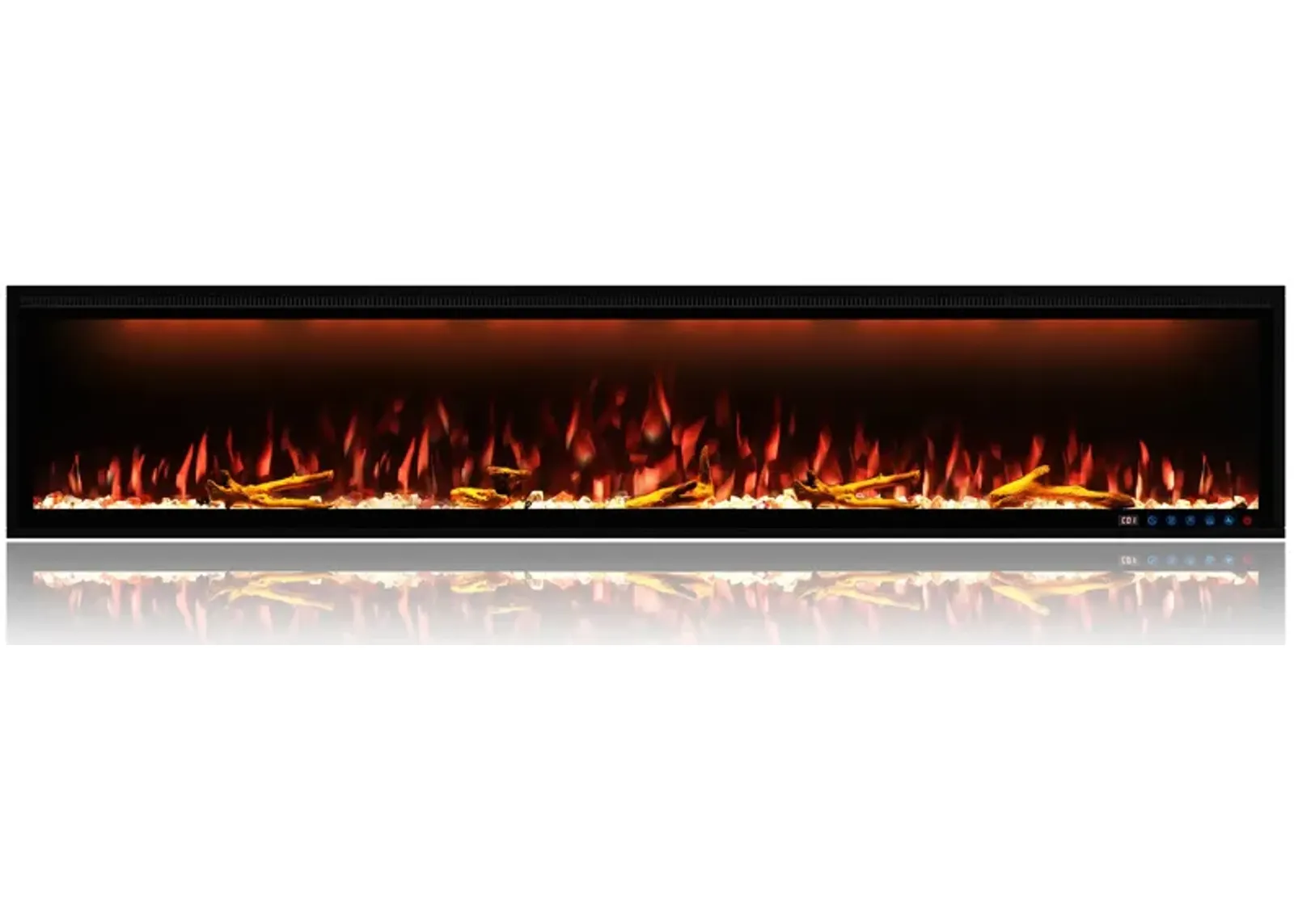 MONDAWE 88" Wall Mounted Embedded Electric Fireplace, 60Hz, 110-120 Volt, 1500W, With Overheat Protection Device