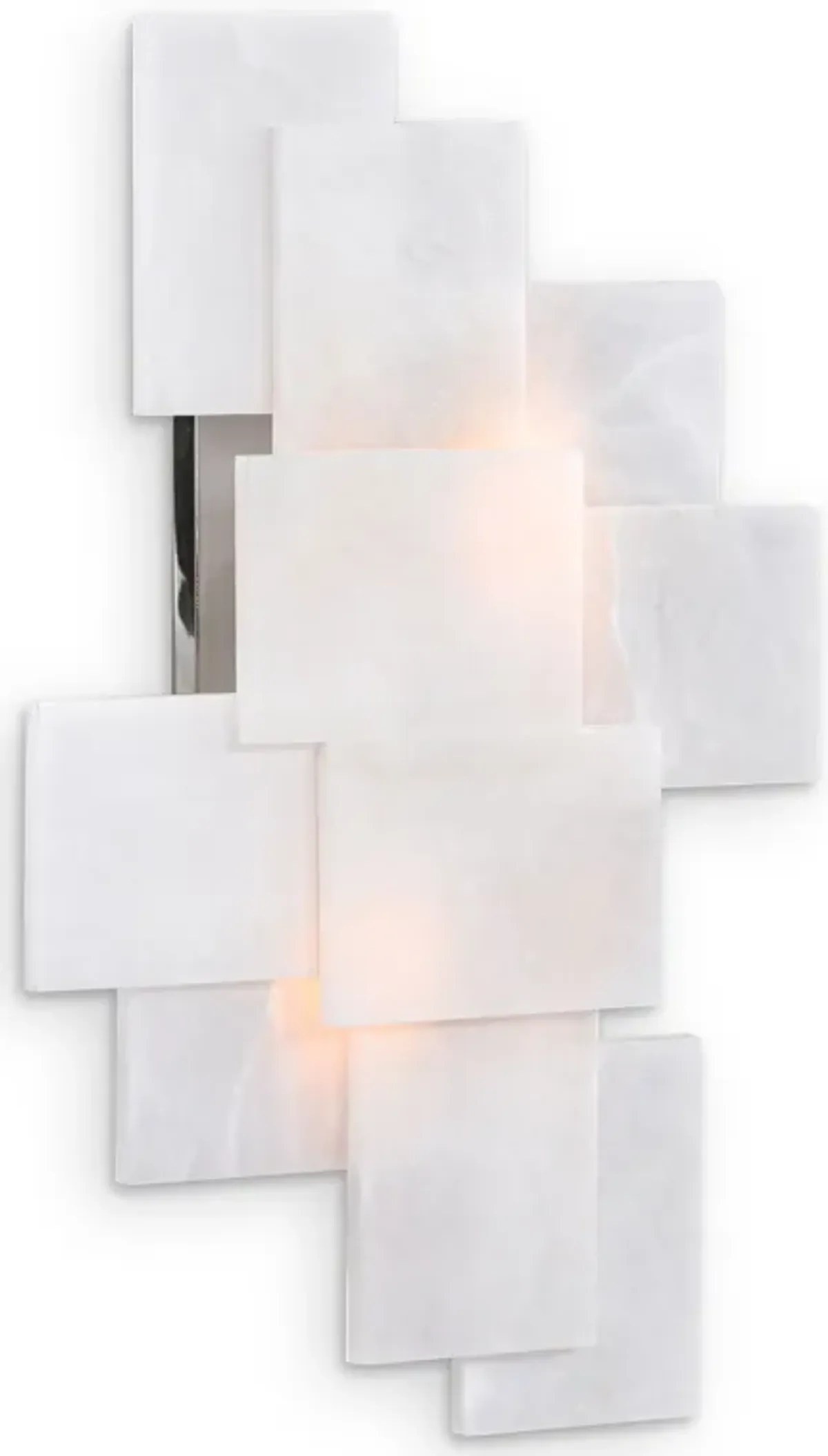 Stone Alabaster Wall Sconce With A Nod To Mondrian