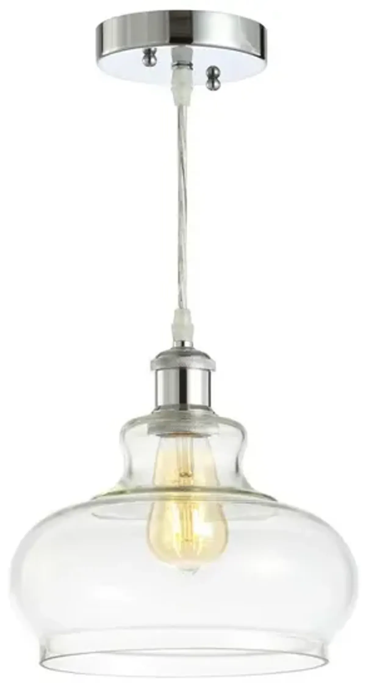 Hampton Adjustable Iron/Glass Pharmacy LED Pendant