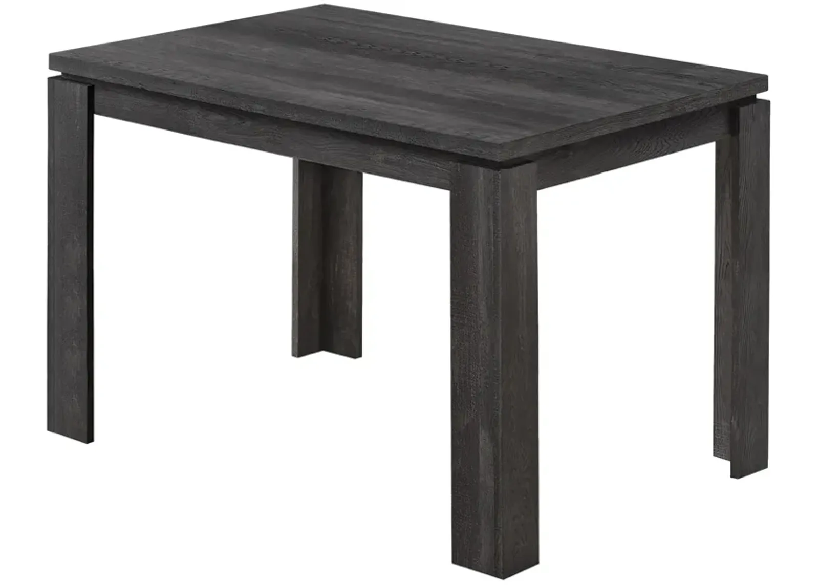 Monarch Specialties 32"X 48" / BLACK RECLAIMED WOOD-LOOK Dining Table