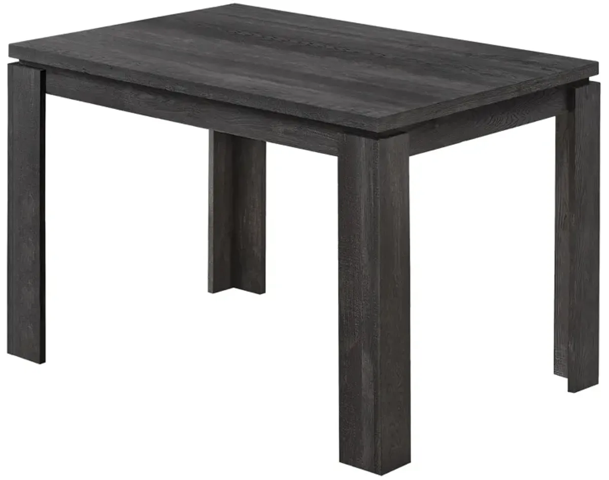 Monarch Specialties 32"X 48" / BLACK RECLAIMED WOOD-LOOK Dining Table