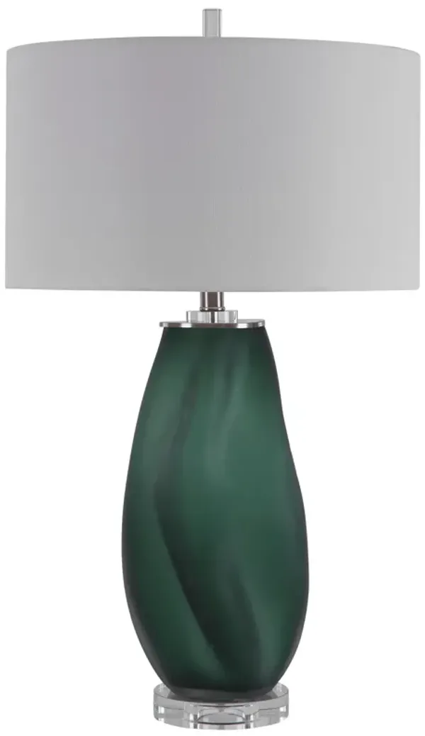 Esmeralda Green Glass Table Lamp