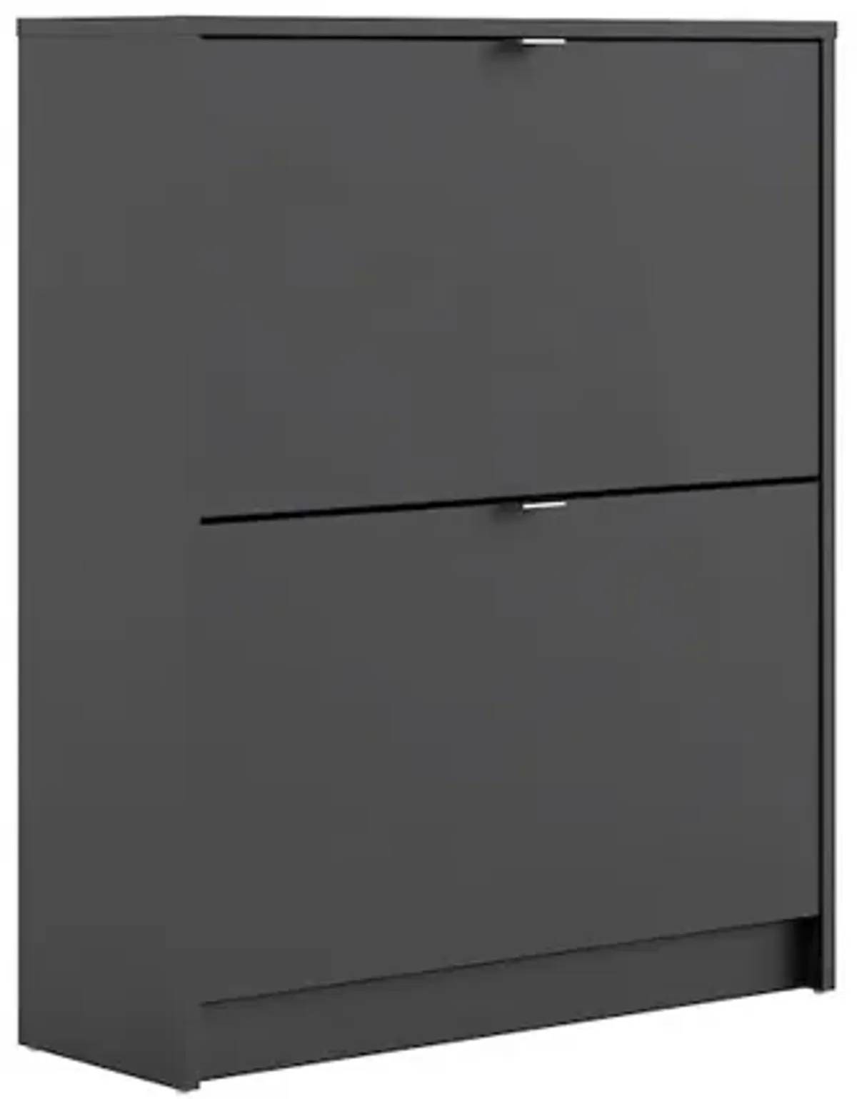 Tvilum Bright 2 Drawer Shoe Cabinet, Black Matte