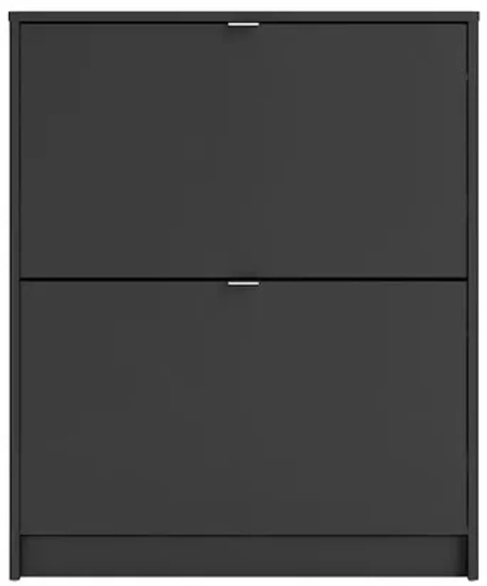 Tvilum Bright 2 Drawer Shoe Cabinet, Black Matte