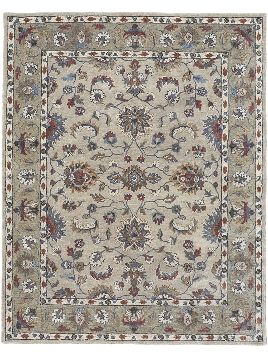 Rylan 8642F Ivory/Taupe/Blue 2' x 3' Rug