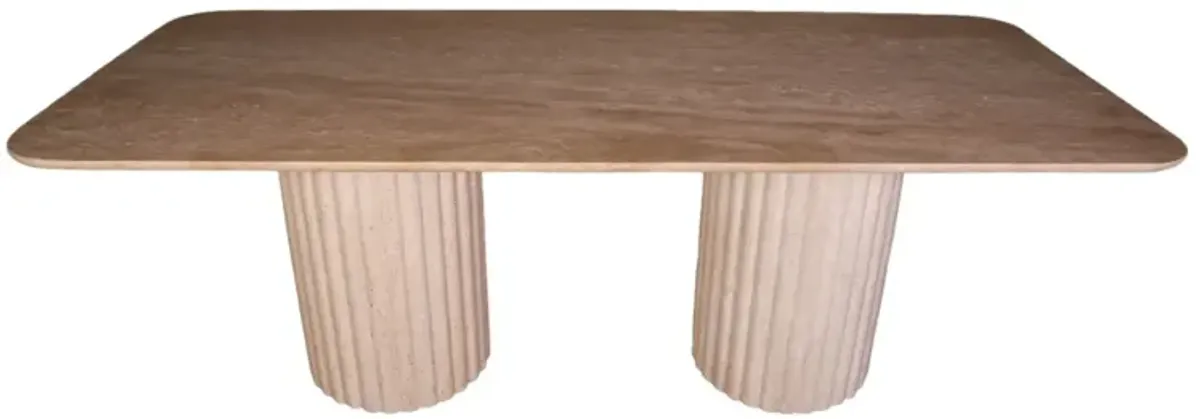 Rectangular Travertine Dining Table 86"