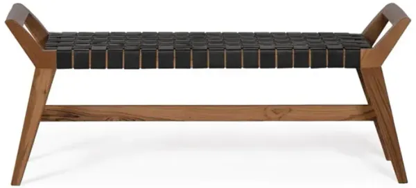 Cove Bench - Black Leather