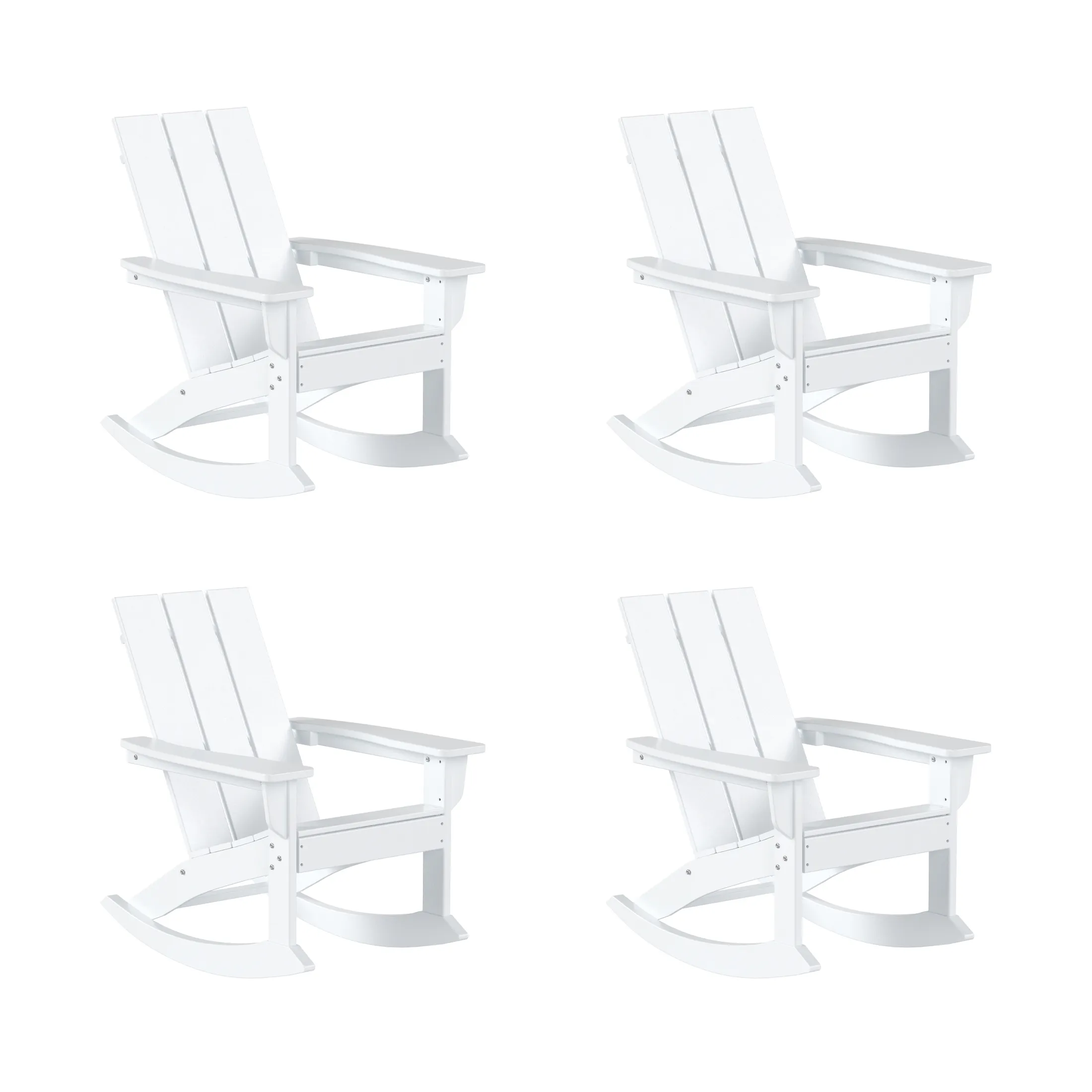 WestinTrends Modern Adirondack Outdoor Rocking Chair (Set of 4)