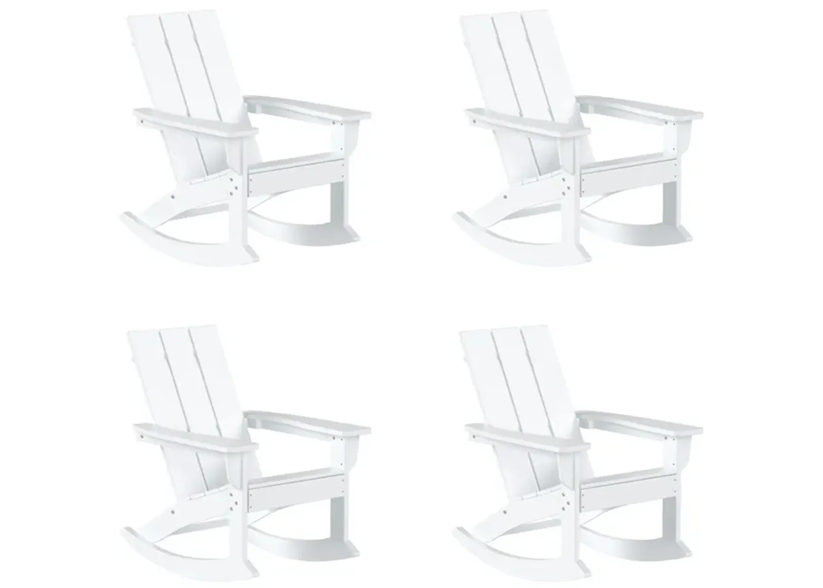 WestinTrends Modern Adirondack Outdoor Rocking Chair (Set of 4)