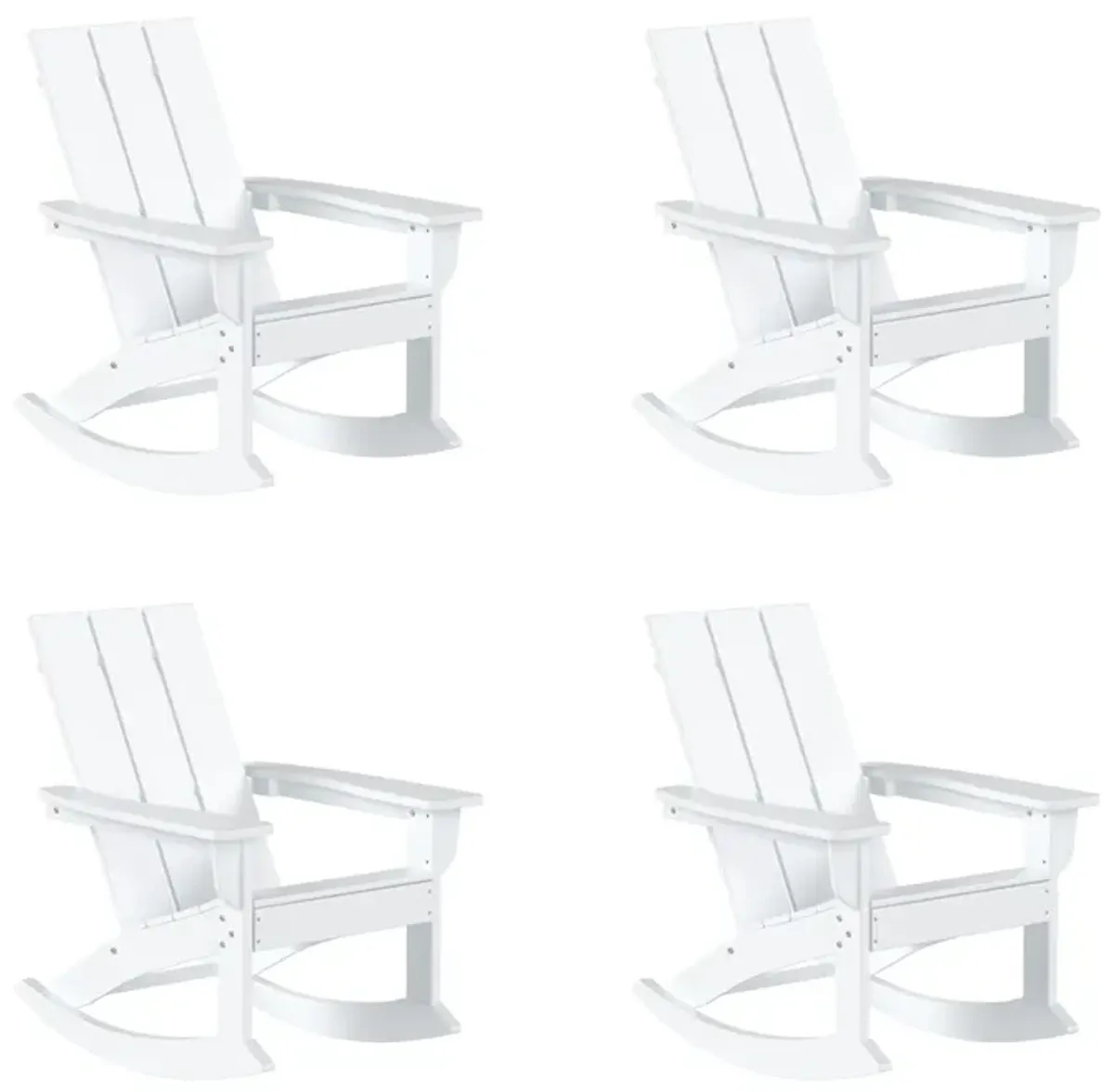 WestinTrends Modern Adirondack Outdoor Rocking Chair (Set of 4)