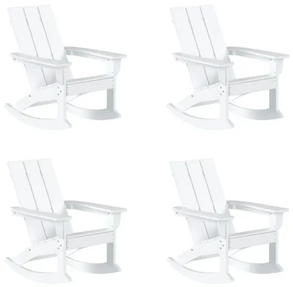WestinTrends Modern Adirondack Outdoor Rocking Chair (Set of 4)