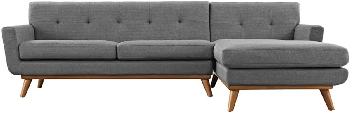 Engage Right-Facing Upholstered Fabric Sectional Sofa