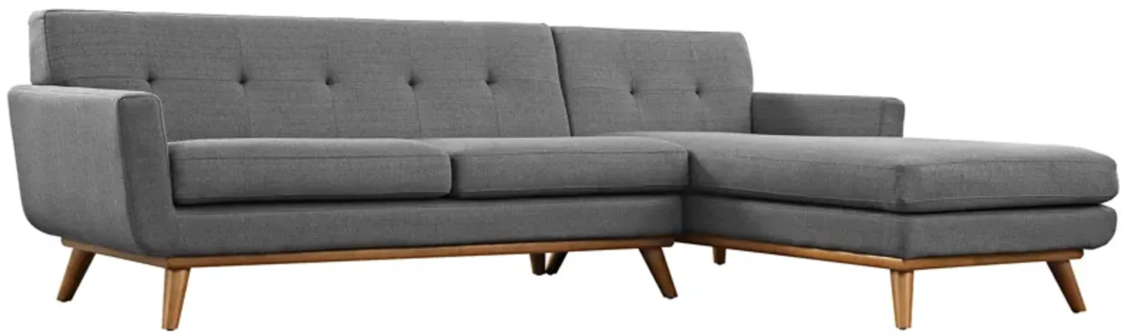 Engage Right-Facing Upholstered Fabric Sectional Sofa