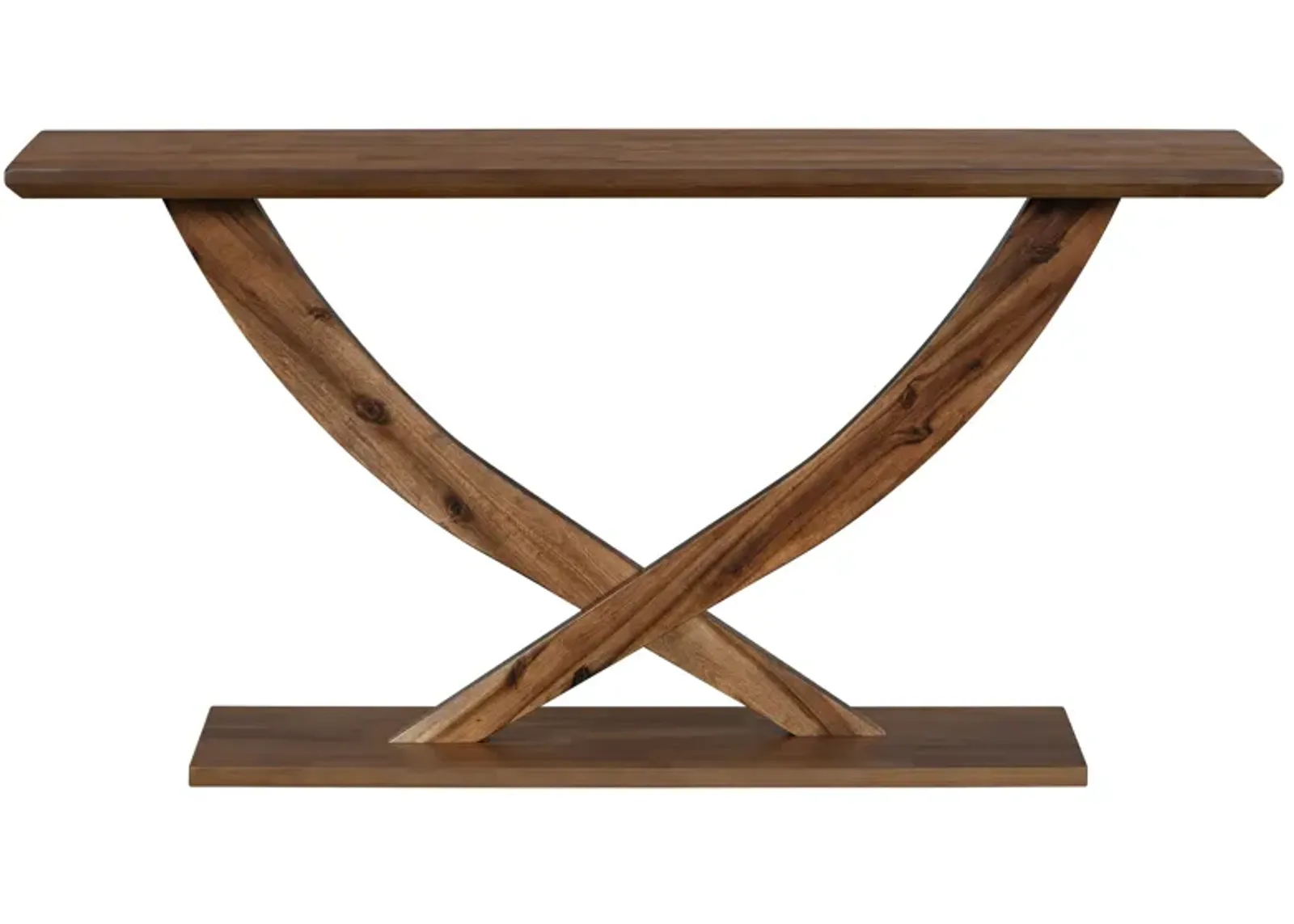 Merax Modern Rustic Console Table with Cross-Leg Design