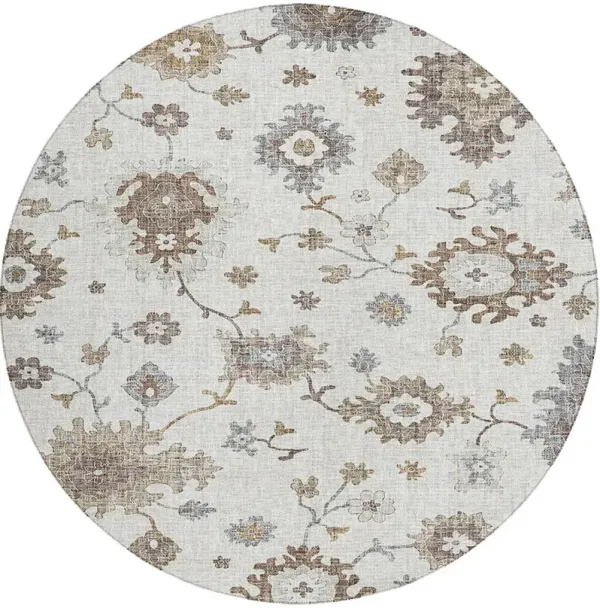 Portico PO6 Ivory 8' Round Rug