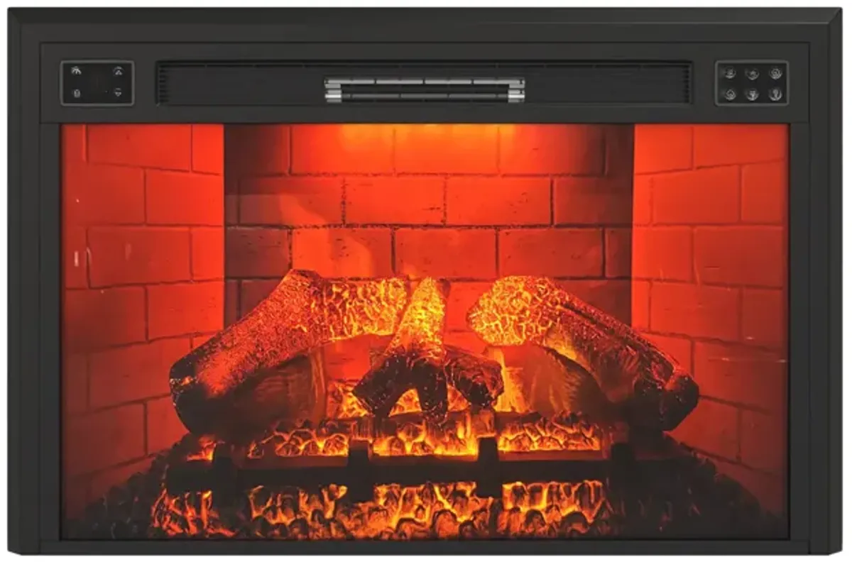 35 Inch 1500W Recessed Electric Fireplace with Multicolor Flame