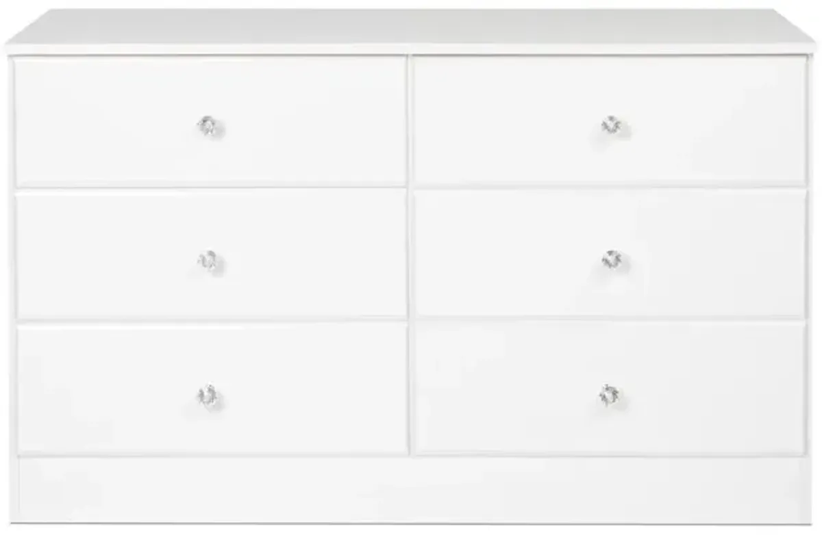 Prepac Astrid 6-Drawer Dresser, Crystal White