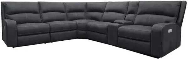 Parker Living Slate 6 Piece Modular Power Reclining Sectional with Power Adjustable Headrests