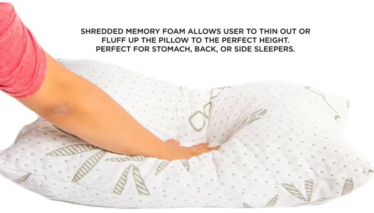 Hivvago Queen size Hypoallergenic Shredded Memory Foam Pillow