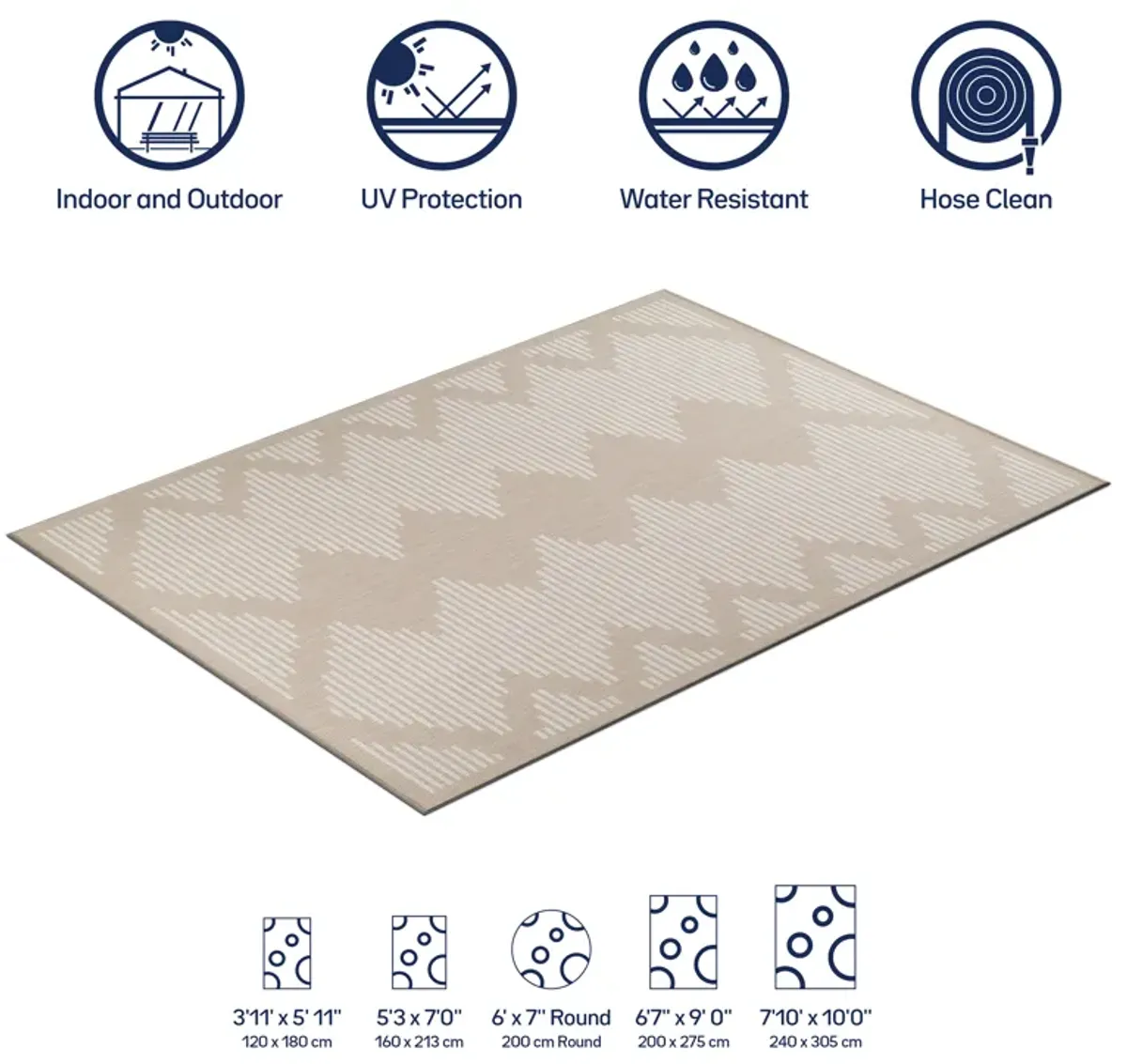 Waikiki Stripes Indoor/Outdoor Area Rug