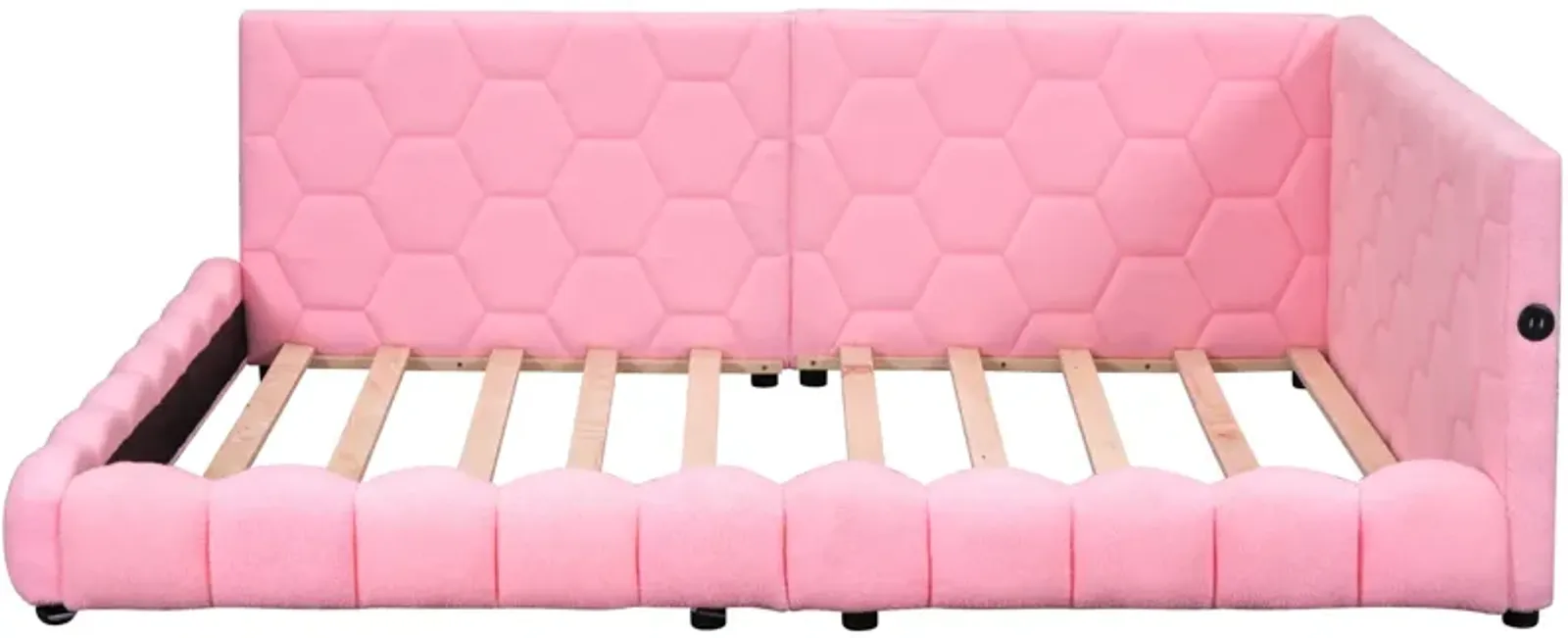 Merax Upholstered Platform Bed with USB Ports