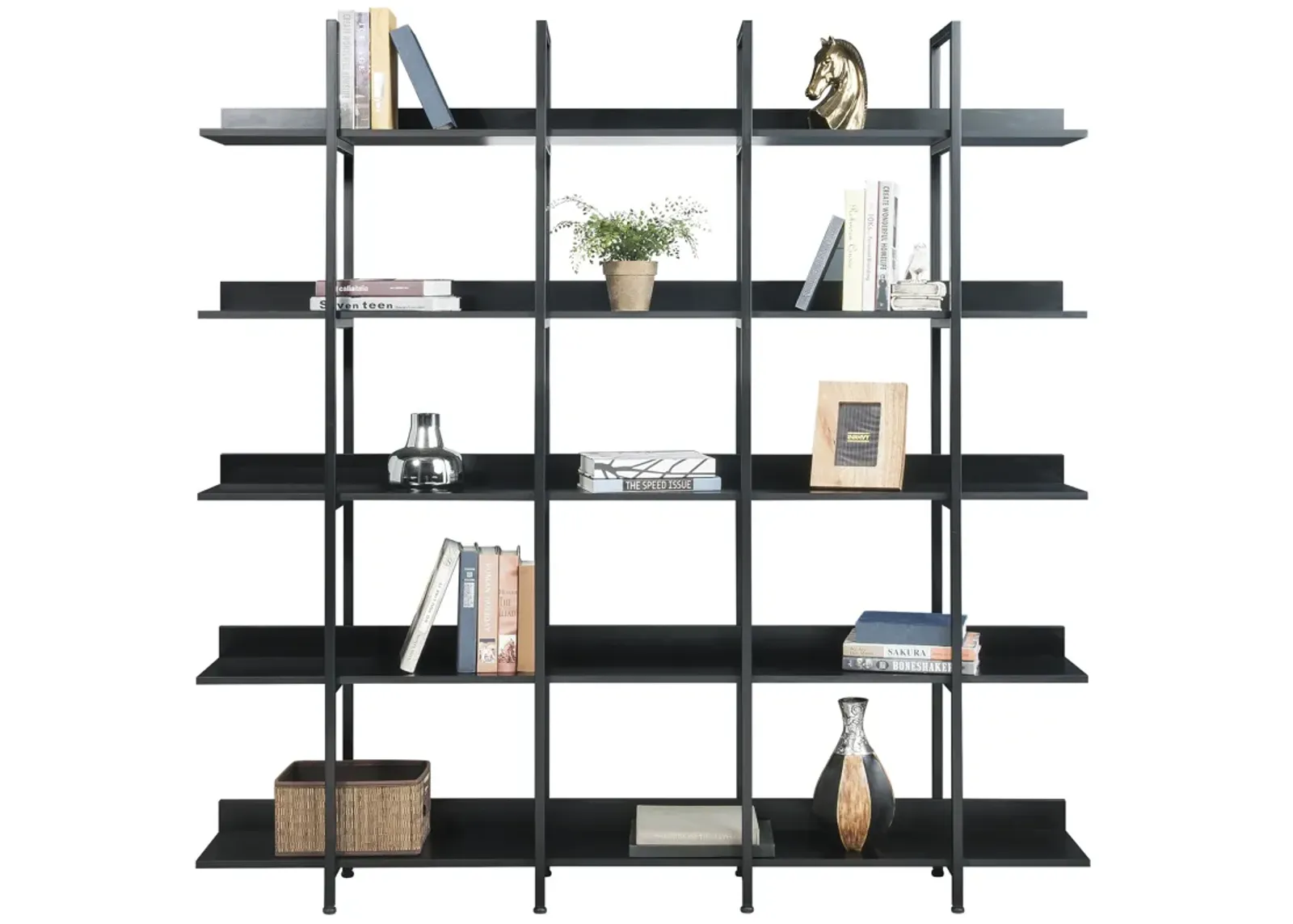 Merax Industrial  5 Tier Bookcase Open Bookshelf