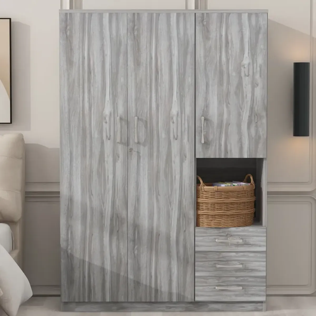 Merax Wooden Wardrobe Closet with 2 Doors