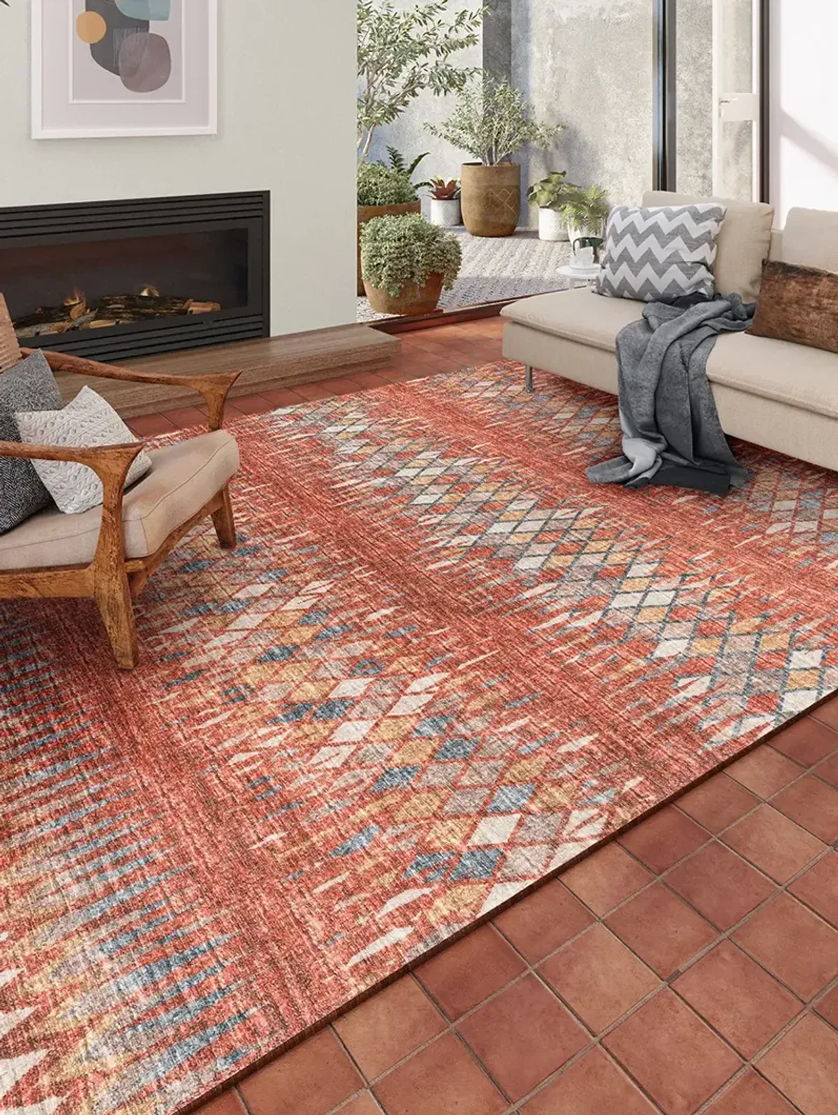 Winslow WL5 Paprika 3' x 5' Rug