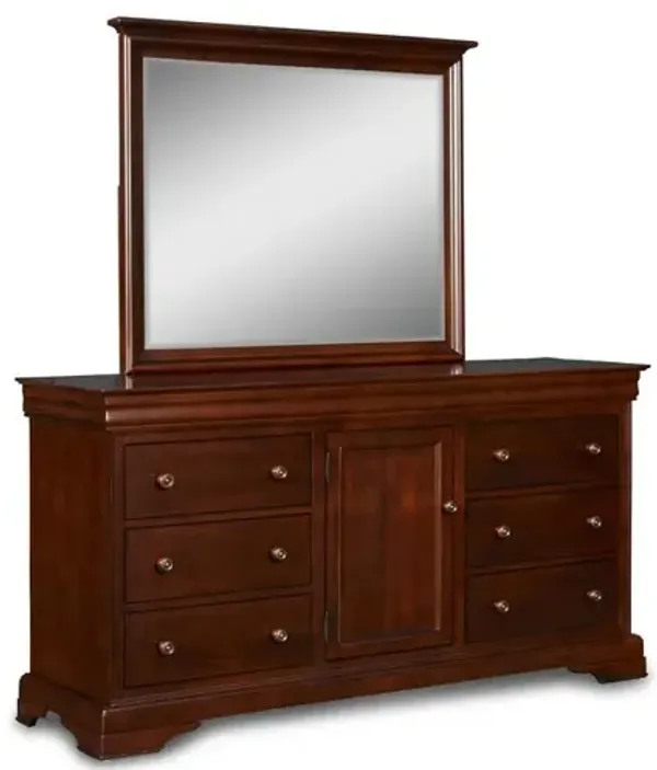 New Classic Furniture Furniture Versailles Solid Wood Engineered Wood Dresser in Cherry