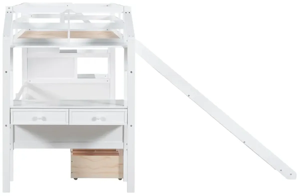 Merax Bunk Bed with Storage Staircase and Drawers