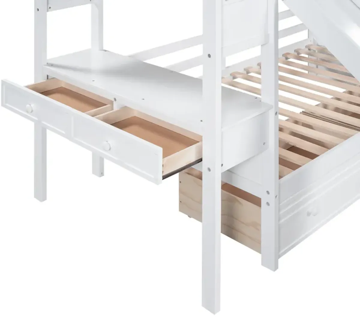 Merax Bunk Bed with Storage Staircase and Drawers