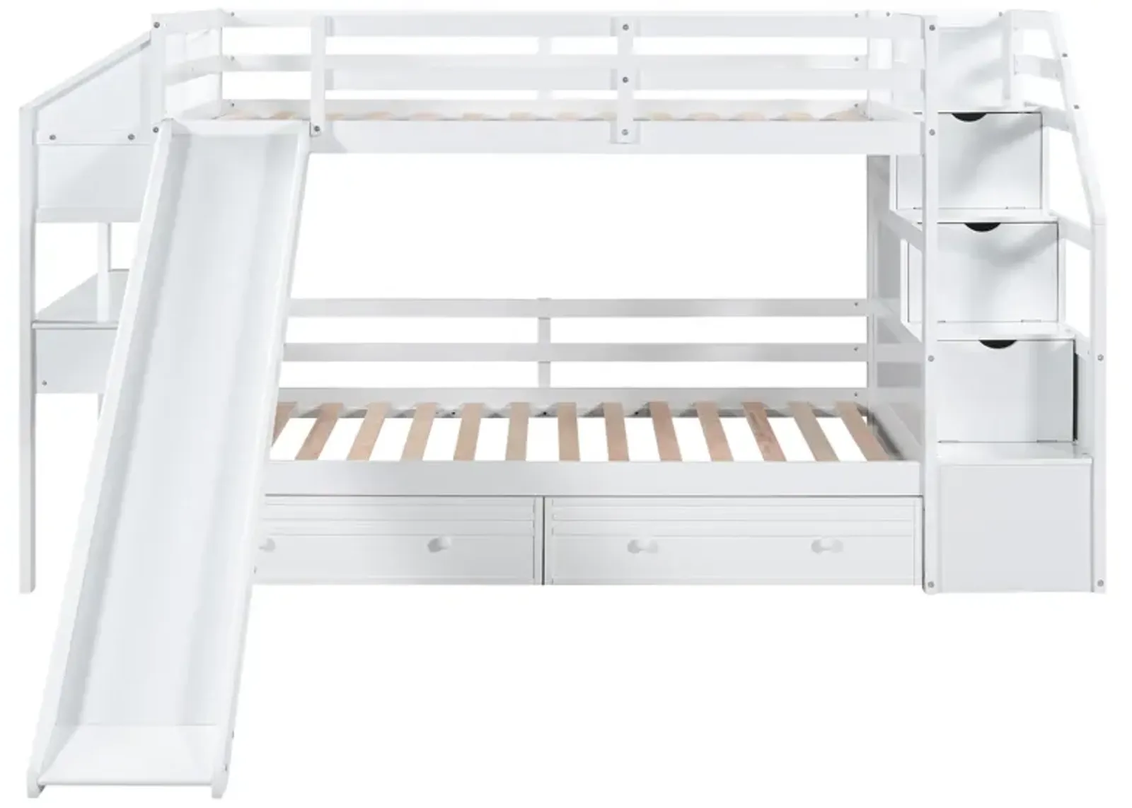 Merax Bunk Bed with Storage Staircase and Drawers