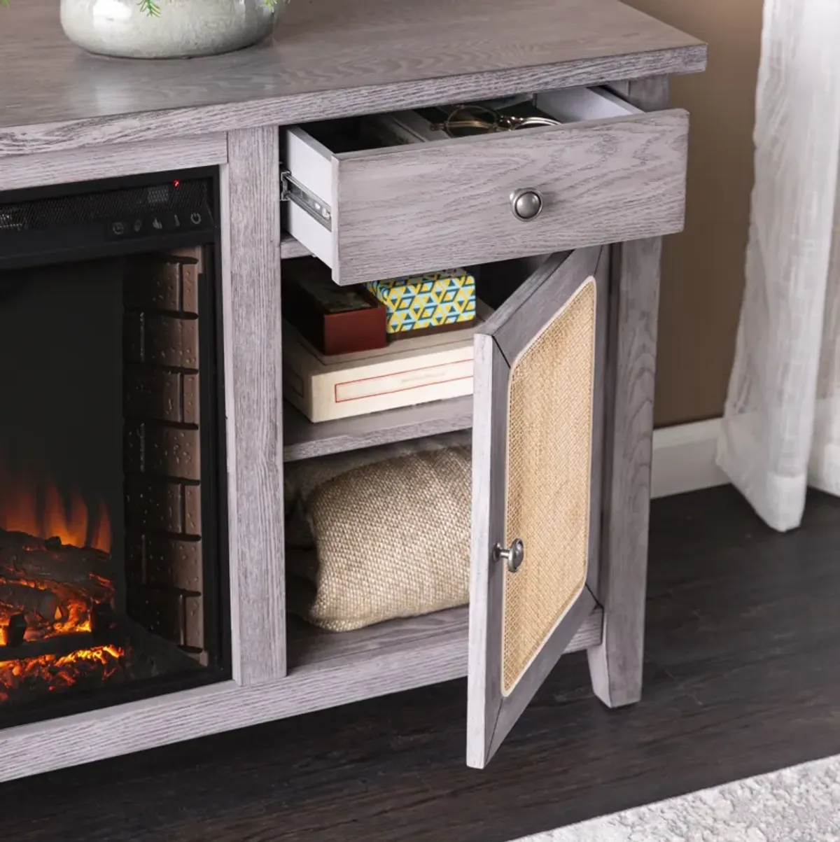 Raegan  Fireplace  Console