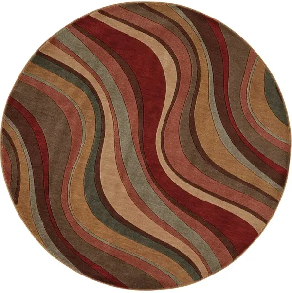 Somerset ST81 Multicolor 5'6" x Round Rug