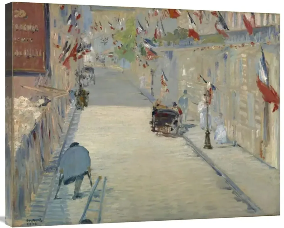 The Rue Mosnier with Flags-Canvas Art-35x28