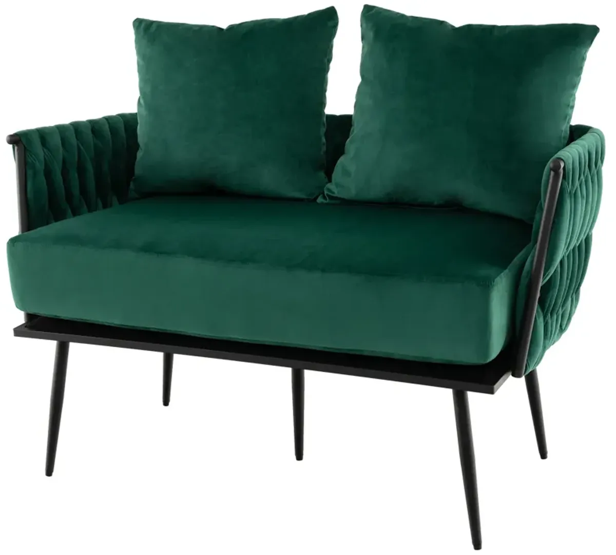 Modern Loveseat Sofa Upholstered Dutch Velvet Sofa Couch