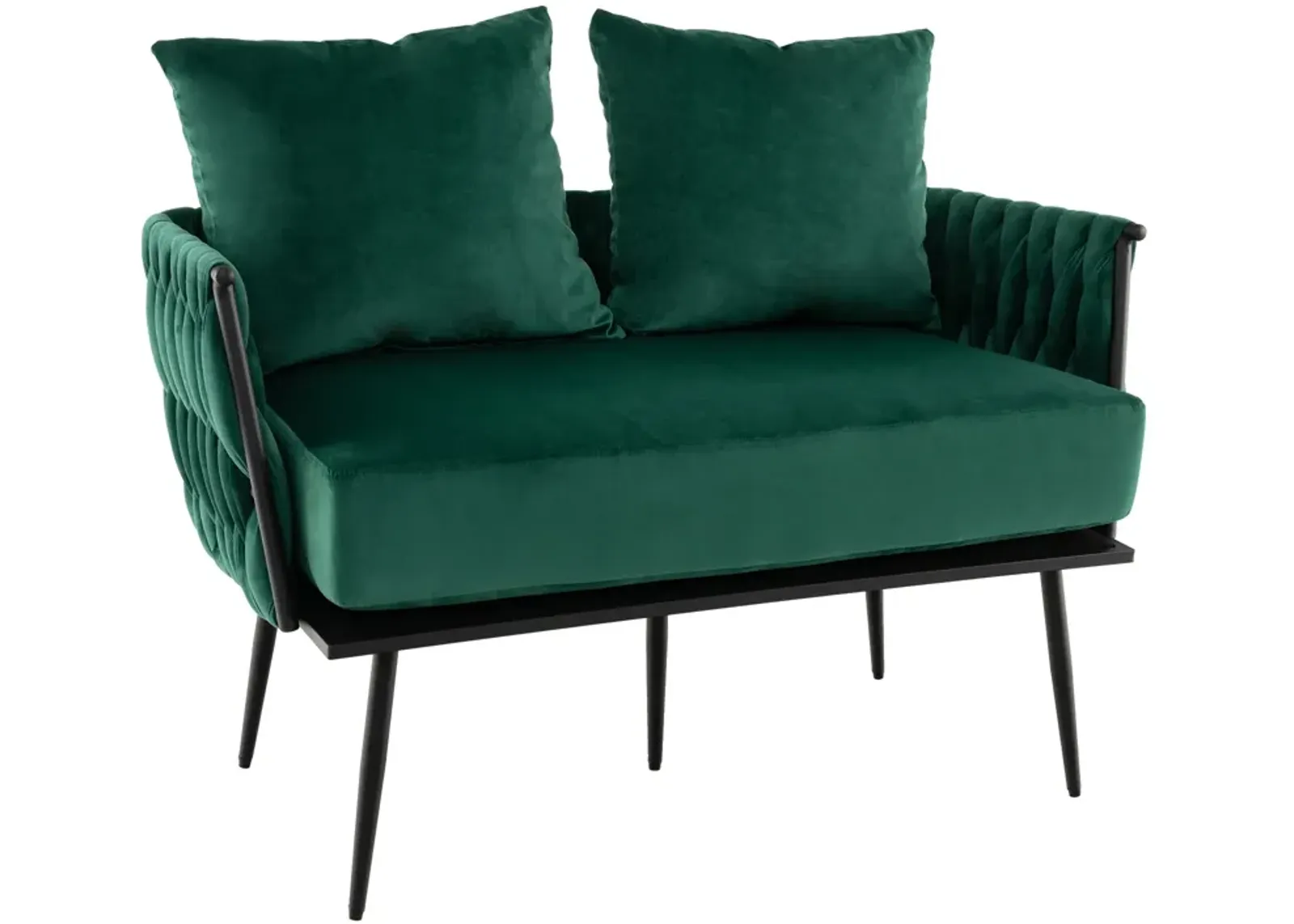 Modern Loveseat Sofa Upholstered Dutch Velvet Sofa Couch