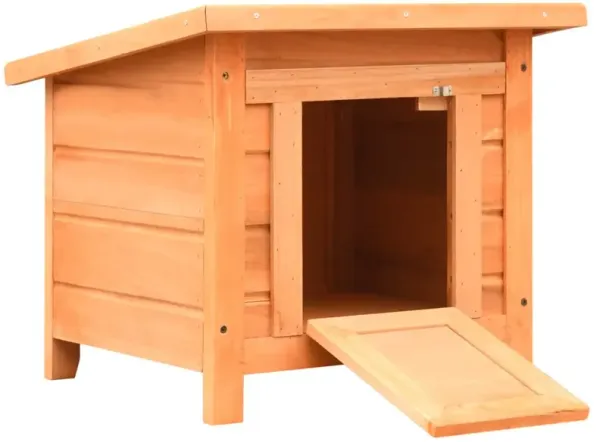 Cat House Solid Pine & Fir Wood 19.7"x18.1"x17.1"