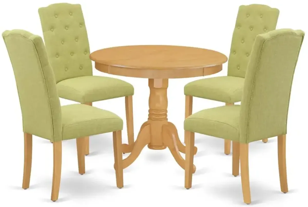 Dining Room Set Oak, ANCE5-OAK-07