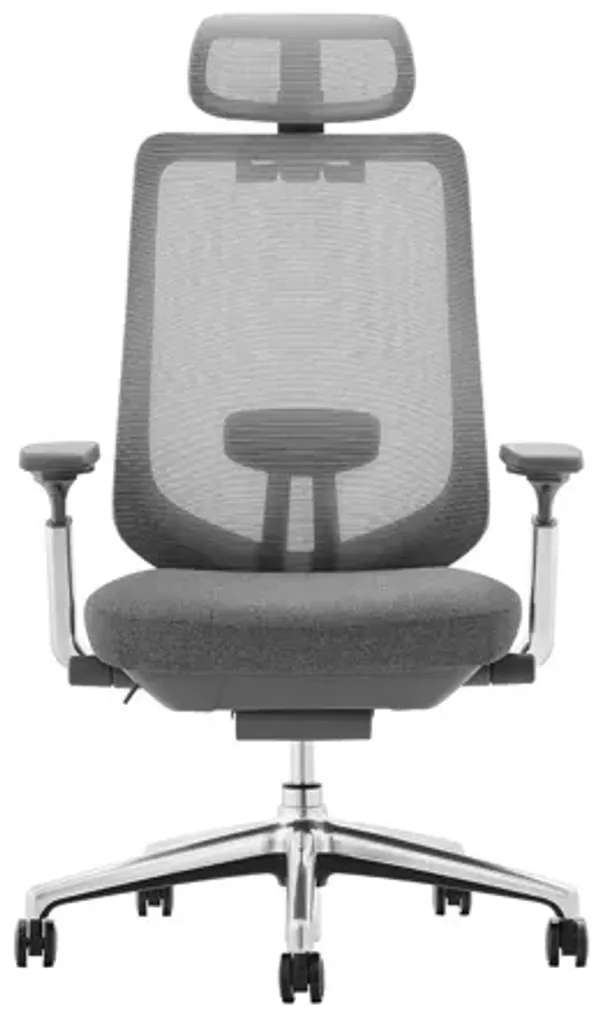 ATLAS Ergonomic Mesh Back Office Chair, High Back Executive Computer Desk Chair with Adjustable Headrest and 4D Arms, Slide Seat, Tilt Lock