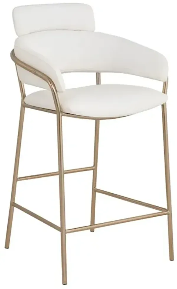 Meridian Furniture Yara Velvet Counter Stool