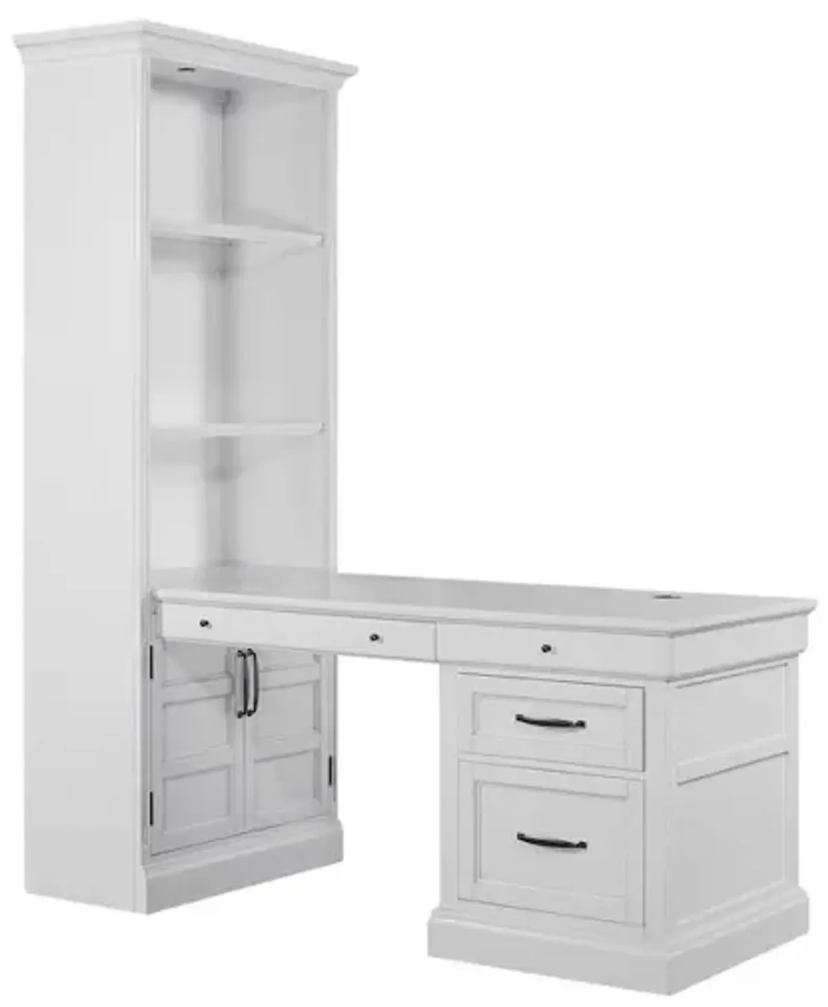 Parker House Furniture Shoreham - Effortless White Peninsula Desk