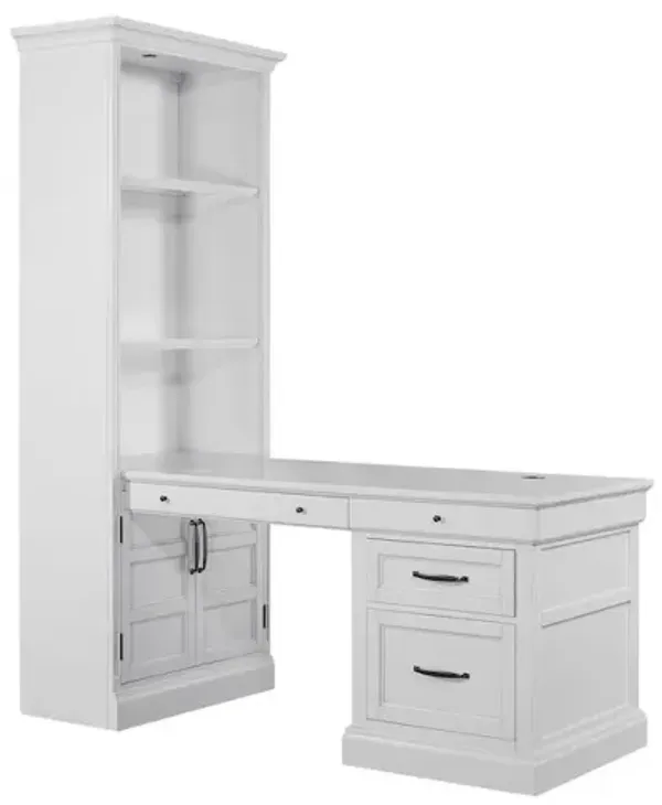 Parker House Furniture Shoreham - Effortless White Peninsula Desk