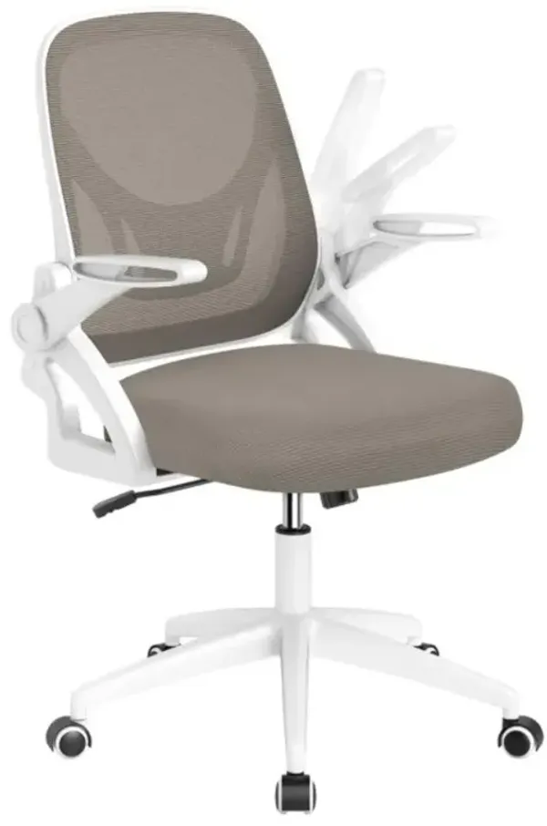 Hivvago Ergonomic Computer Desk Chair with Lumbar Support and Flip-up Arms