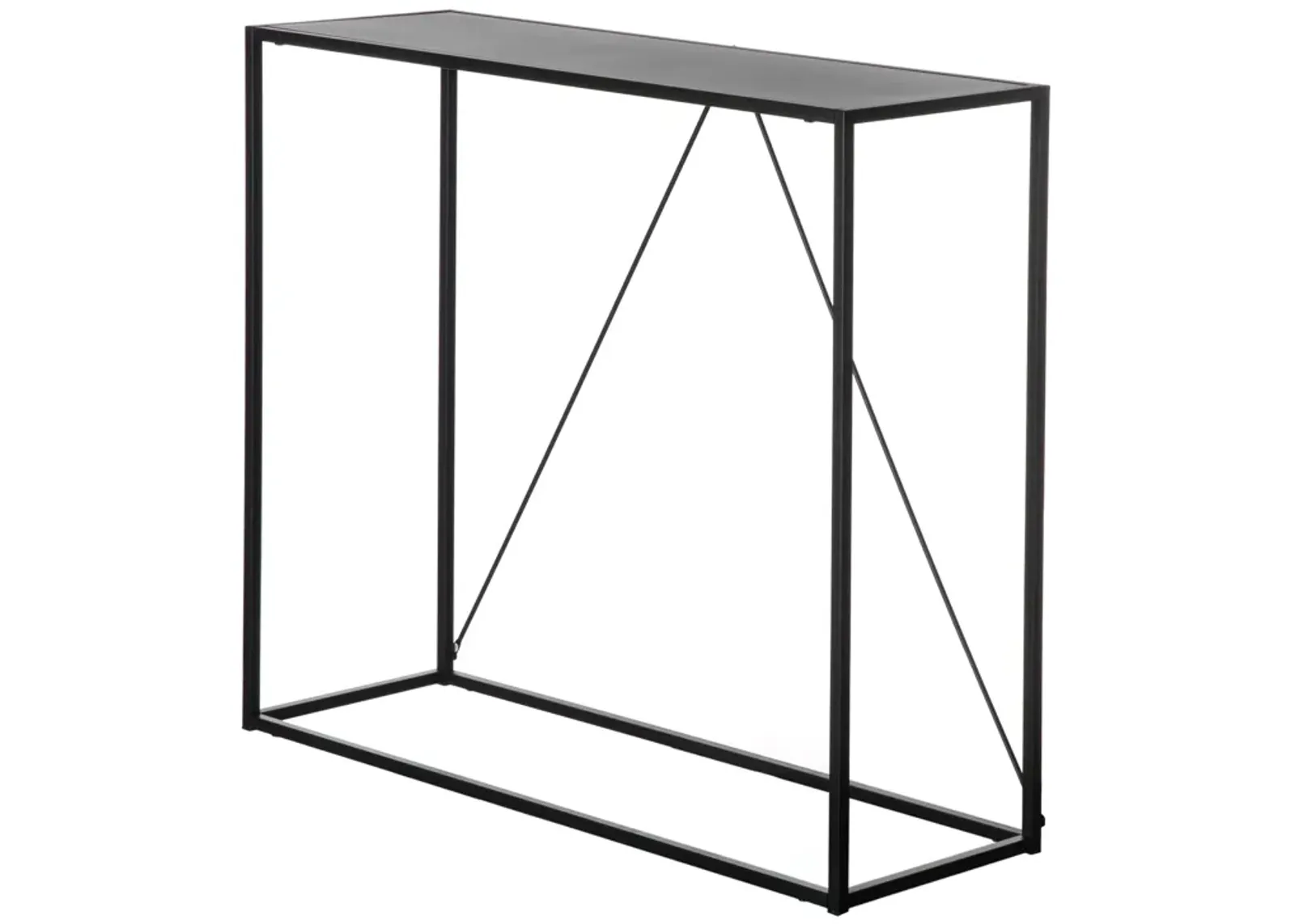 Modern Display Metal Console Table, for Dining, Entryway and Hallway, Black