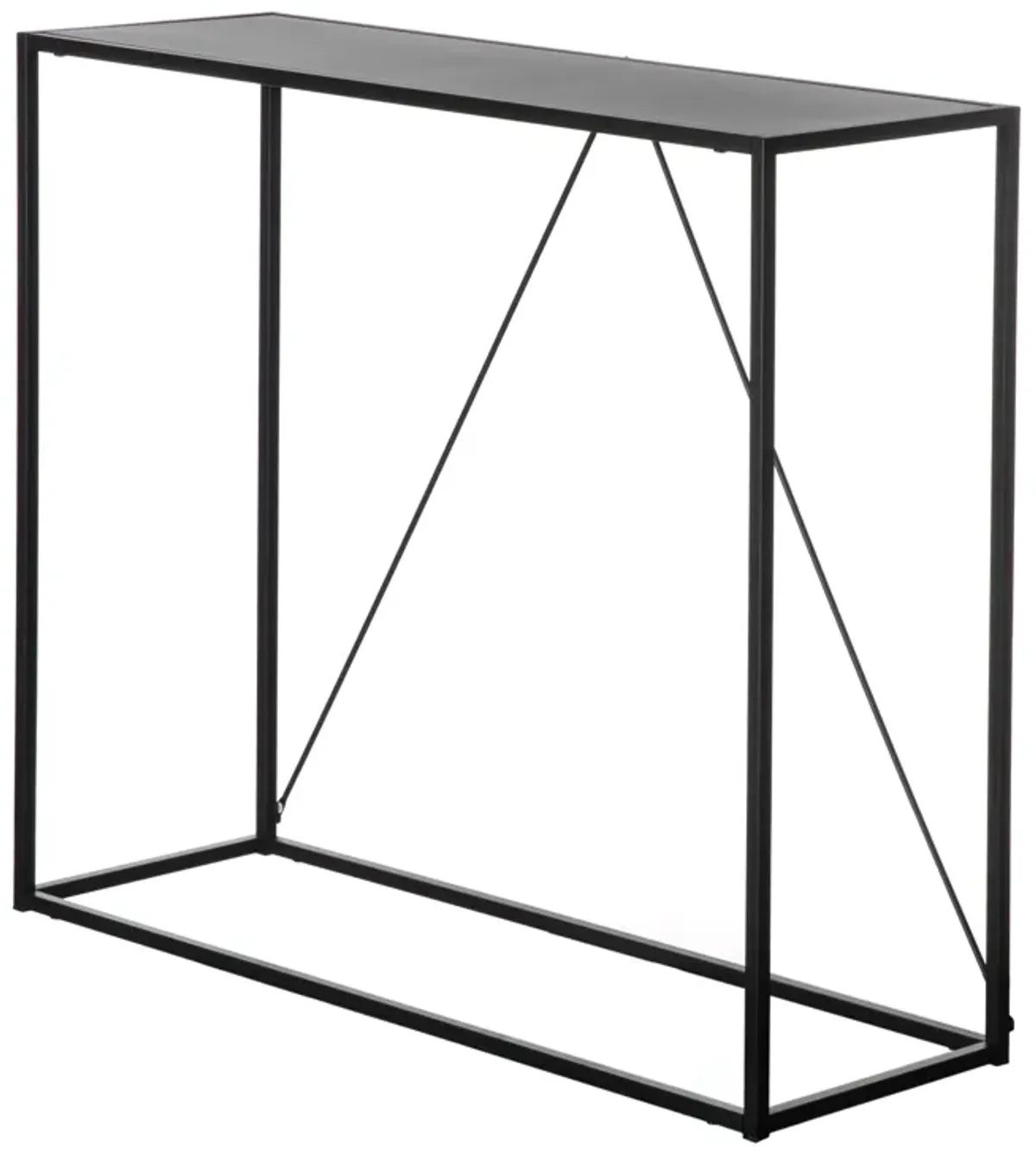 Modern Display Metal Console Table, for Dining, Entryway and Hallway, Black