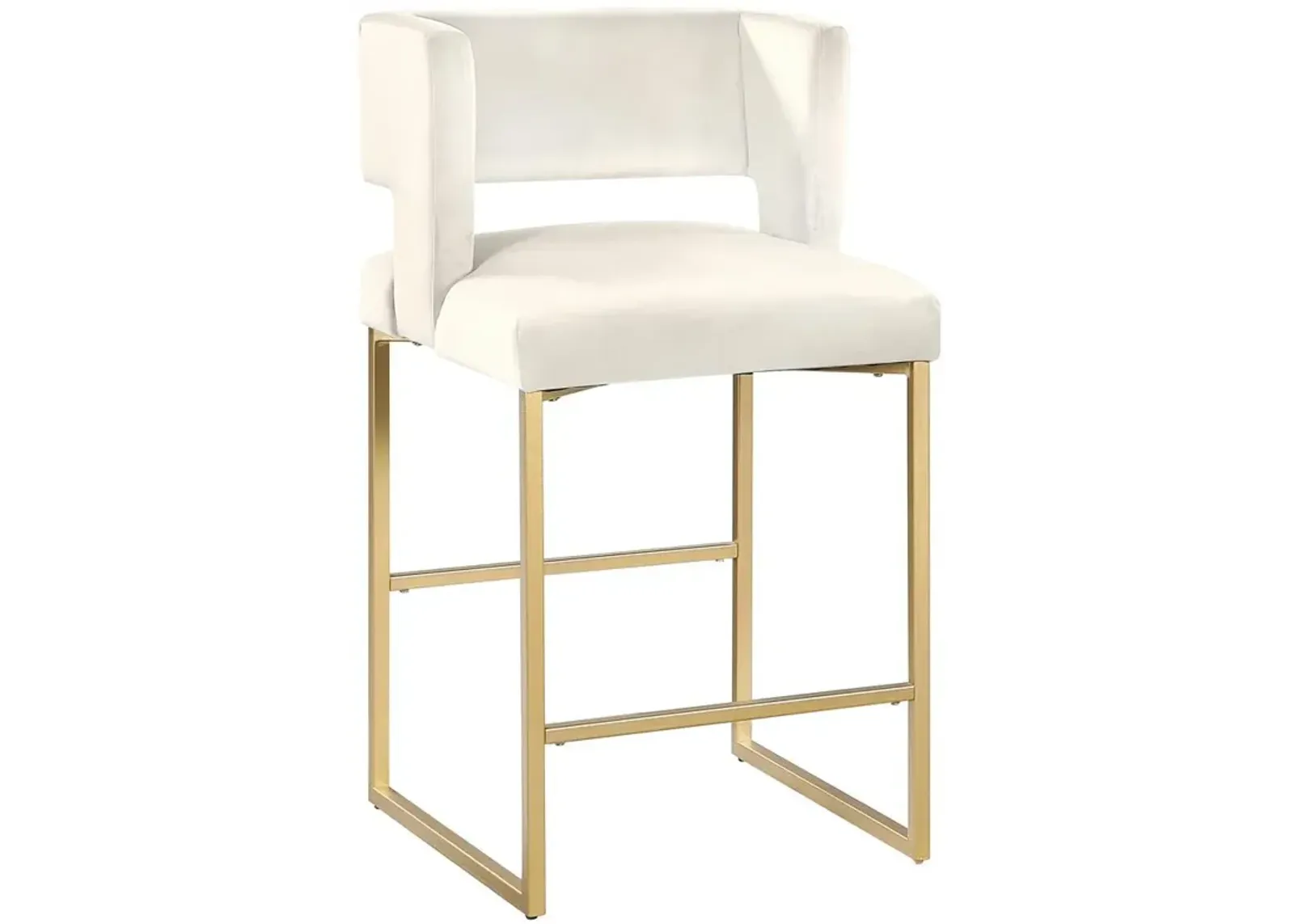 Lynx Velvet Bar Stools in Gold (Set of 2)