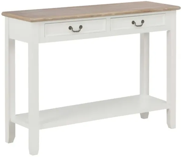 vidaXL Console Table White 43.3"x13.7"x31.4" Wood