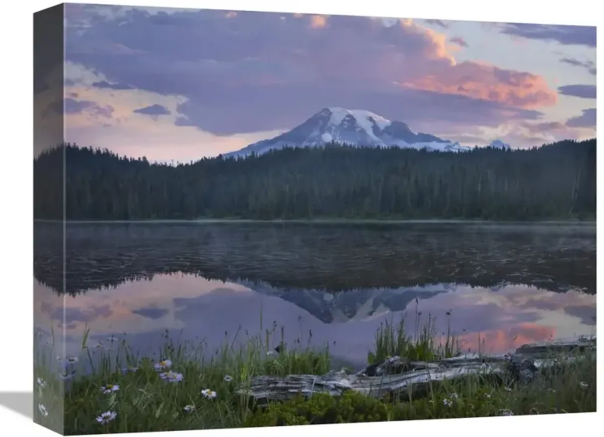 Mount Rainier and Reflection Lake, Mount Rainier National Park, Washington-Canvas Art-16x12